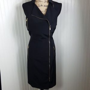 CALVIN KLEIN Moto Cocktail Dress  - Size 14 - NWT